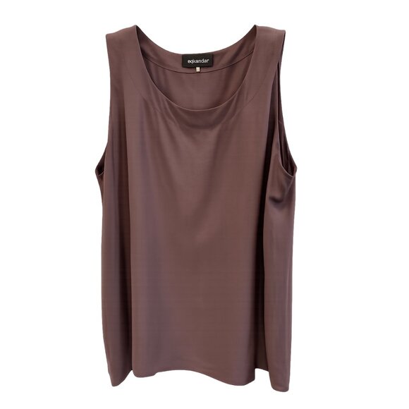 eskandar Tops - ESKANDAR Silk Pleated Wide Sleeveless Tank Top Blouse Shell (Size 1)